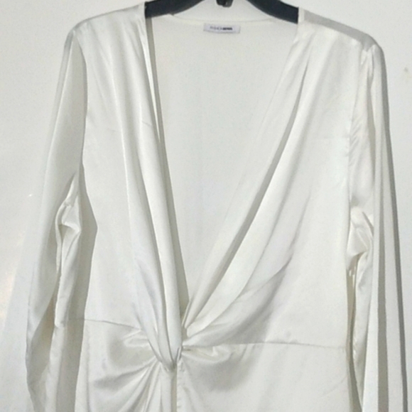 FASHION NOVA SUGAR FREE CREAM SATIN DRESS SIZE 2XL - Picture 5 of 10